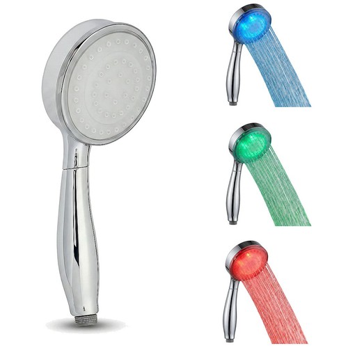 Chrome led handheld shower - handheld,