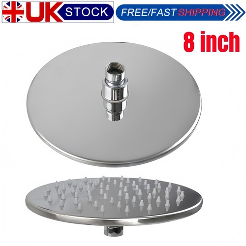 Fixed round shower head inch - round, 8-inch
