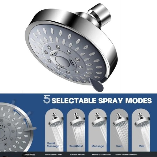 4inch fixed shower head round - 4inch,
