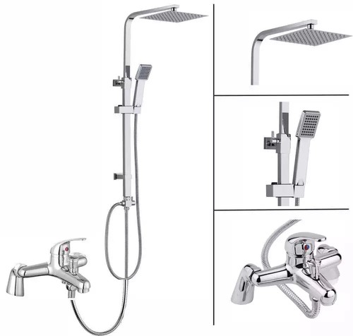 Shower kit twin head - head, chrome